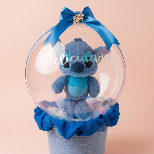 Globo burbuja Cuddle Bubble con peluche personalizado y decoración artesanal