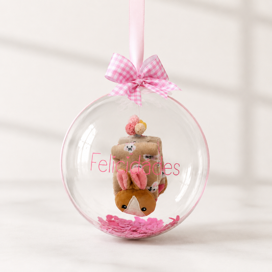The Drops Air con regalo mini personalizado en globo burbuja colgante